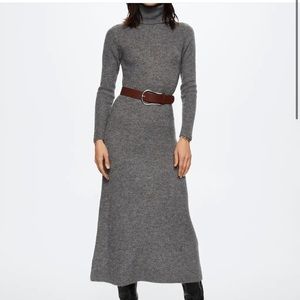 Mango Knitted Turtleneck Dress